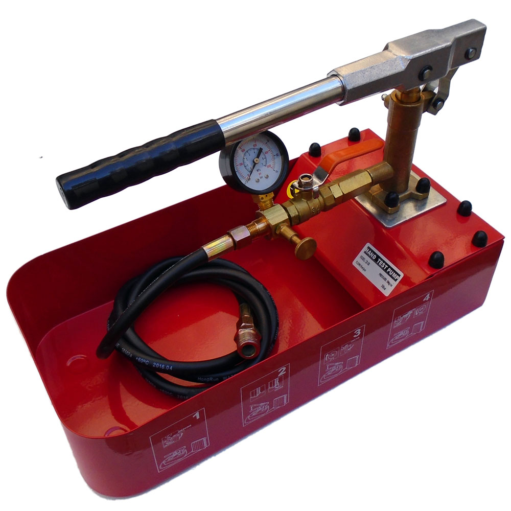 LANTRO JS Pompe de test de pression d'eau 2,5 MPa 25 kg, pompe d'essai  hydraulique manuelle, outil de test de pipeline